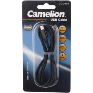 کابل تبدیل فست شارژ Camelion CDC019 Type-C to MicroUSB 2.4A 1m
