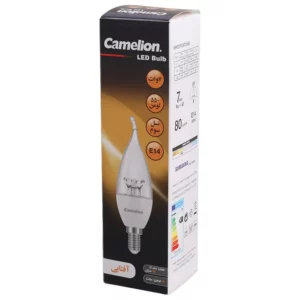 لامپ شمعی LED اشکی شفاف کملیون Camelion E14 7W – آفتابی