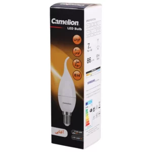 لامپ شمعی LED اشکی مات کملیون Camelion E14 7W – آفتابی
