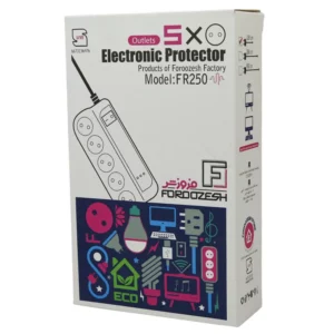 محافظ برق صوتی تصویری 5 خانه فروزش FR250 با کابل 1٫8 متری