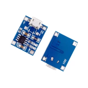 ماژول شارژر باتری لیتیومی 1 آمپر TP4056 دارای محافظ با ورودی Micro USB