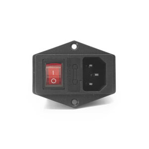 سوکت پاور نری پنلی فیوزدار کلیددار ( پیچی ) AC-01A