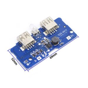 ماژول ساخت پاوربانک دارای دو خروجی 5V 1A – 2A USB