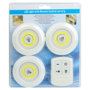 لامپ هالوژنی باتری خور 3 تایی LED Light COB + ریموت کنترل