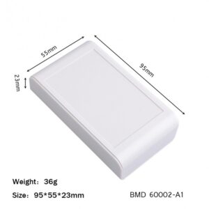 جعبه برد پلاستیکی سفید دو تکه مدل BMD-A سایز 95x55x23mm