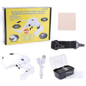 ذره بین پیشانی 5 لنز چراغدار شارژی مدل 9892B2C