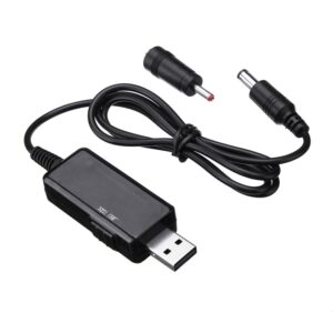 کابل USB افزاینده ولتاژ DC با خروجی 9V و 12V به همراه نمایشگر