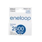 باتری دوتایی نیم قلمی شارژی Panasonic Eneloop AAA 1100mAh