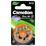 باتری سمعکی Camelion A13 بسته 6 عددی